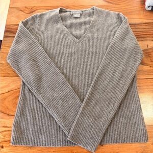 Kenar Gray Ribbed Cashmere Sweater